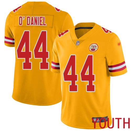 Youth Kansas City Chiefs #44 ODaniel Dorian Limited Gold Inverted Legend Nike NFL Jersey